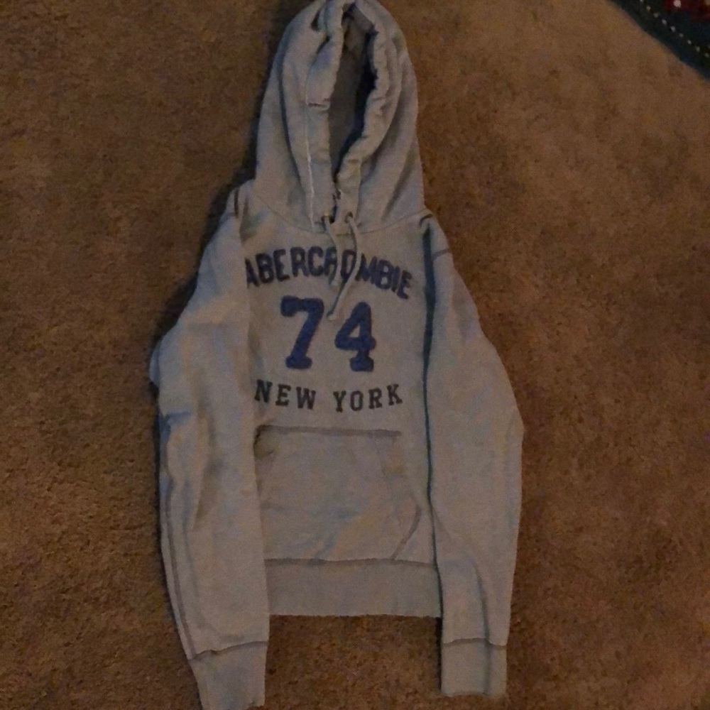 Gray Abercrombie & Fitch Hoodie